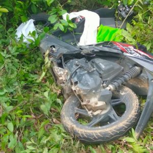 Barang bukti motor korban