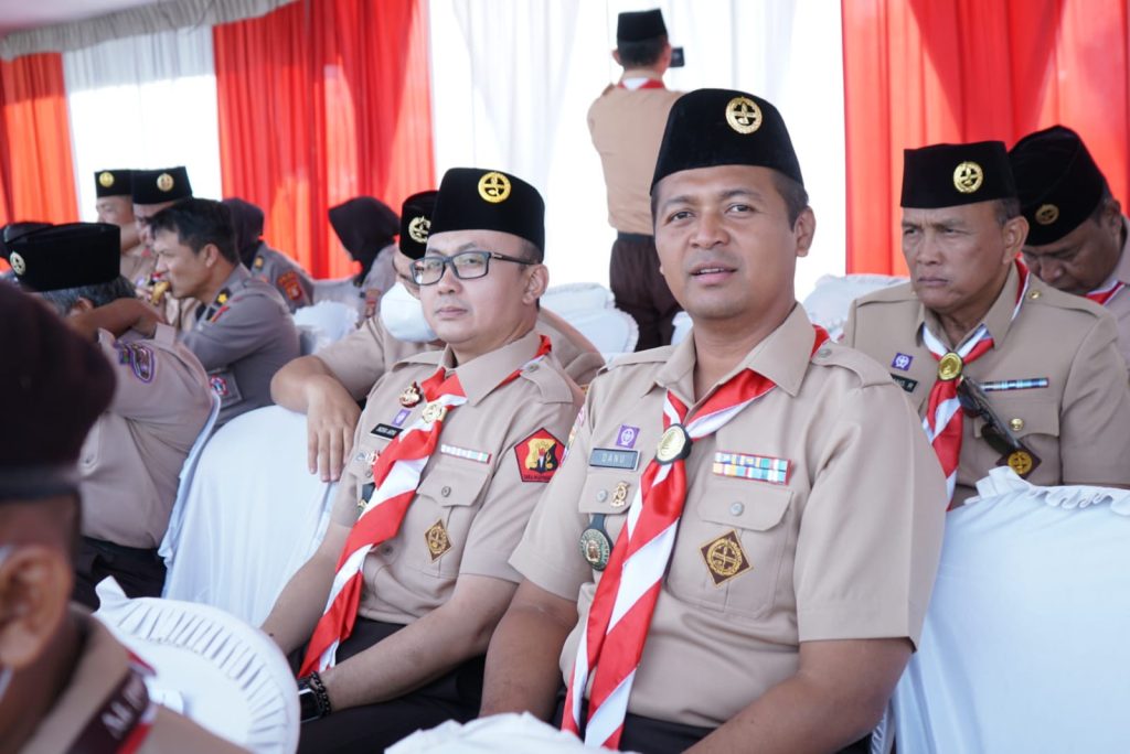 Kapolres OKU AKBP Danu Agus Purnomo SIK dan  Pj  Bupati OKU H. Teddy Meilwansyah SSTP MM MPd hadiri  pembukaan Perkemahan Bakti Satuan Karya Pramuka Bhayangkara (PERTIKARA)Tingkat Nasional IV Tahun 2022 / Foto dokumen humas Pemkab OKU