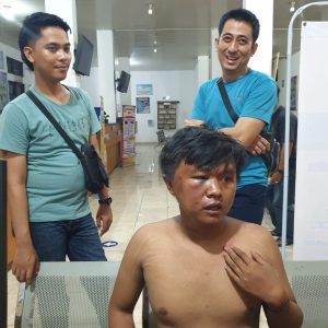 Rendi Novriansyah (22), pelaku pelecehan saat diamankan di Polsek Peninjauan. Foto hand out