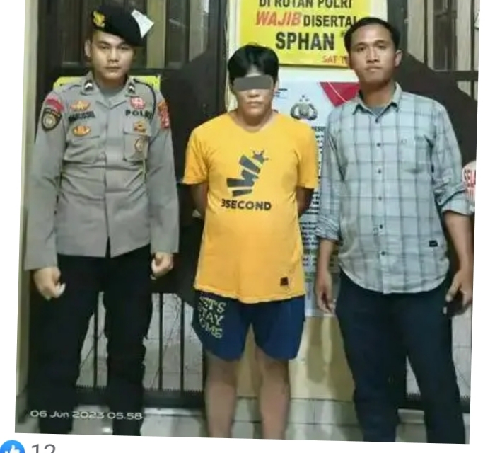 Bandar narkoba Cung Cung alias Agus Suryanto (42) saat diamankan di Mapolres OKU. Foto dokumen polisi