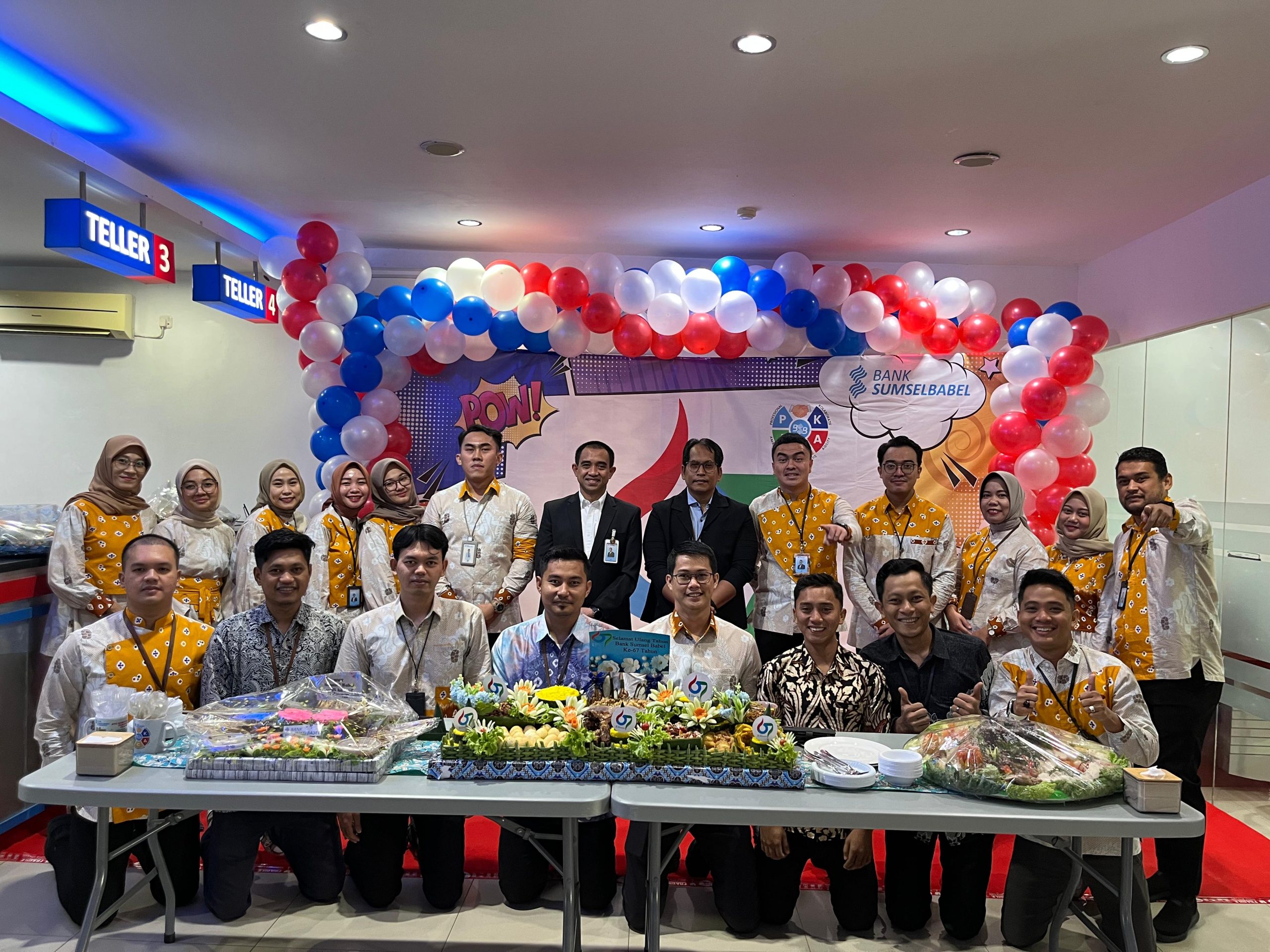 Peringatan HUT ke- 67 Bank Sumsel Babel di Kantor Cabang Baturaja. Foto dokumen BSB Baturaja.