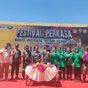 TNI Pesta Rakyat bersinergi Perkuat Ketahanan Pangan .foto dokumen Pendim