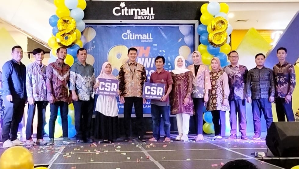 Citimall Baturaja rayakan HUT ke 8 dengan berbagai perlombaan dan santunan. Foto dokumen Citimall Baturaja