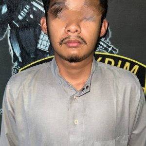 Pelaku pencabulan, MST (23) diamankan di Mapolres OKU. Foto dokumen Humas Polres OKU.