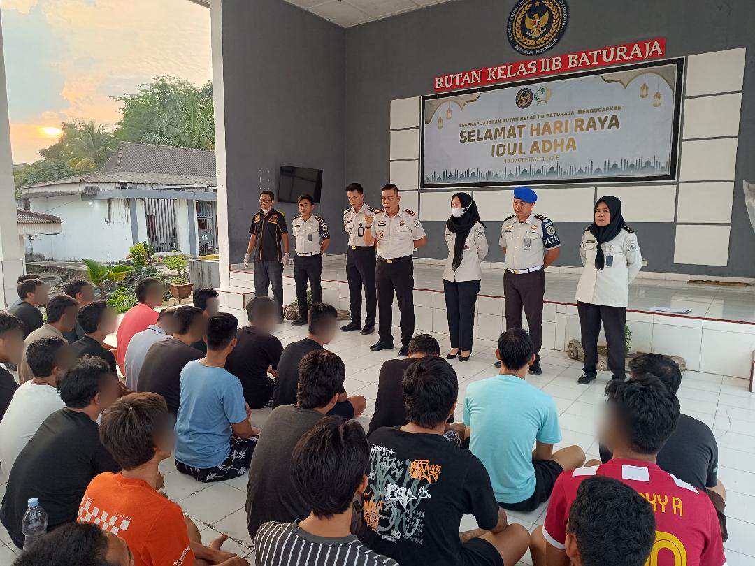 Rutan Baturaja menggelar razia dan tes urine massal di lingkungan blok hunian warga binaan. Foto dokumen Rutan Baturaja