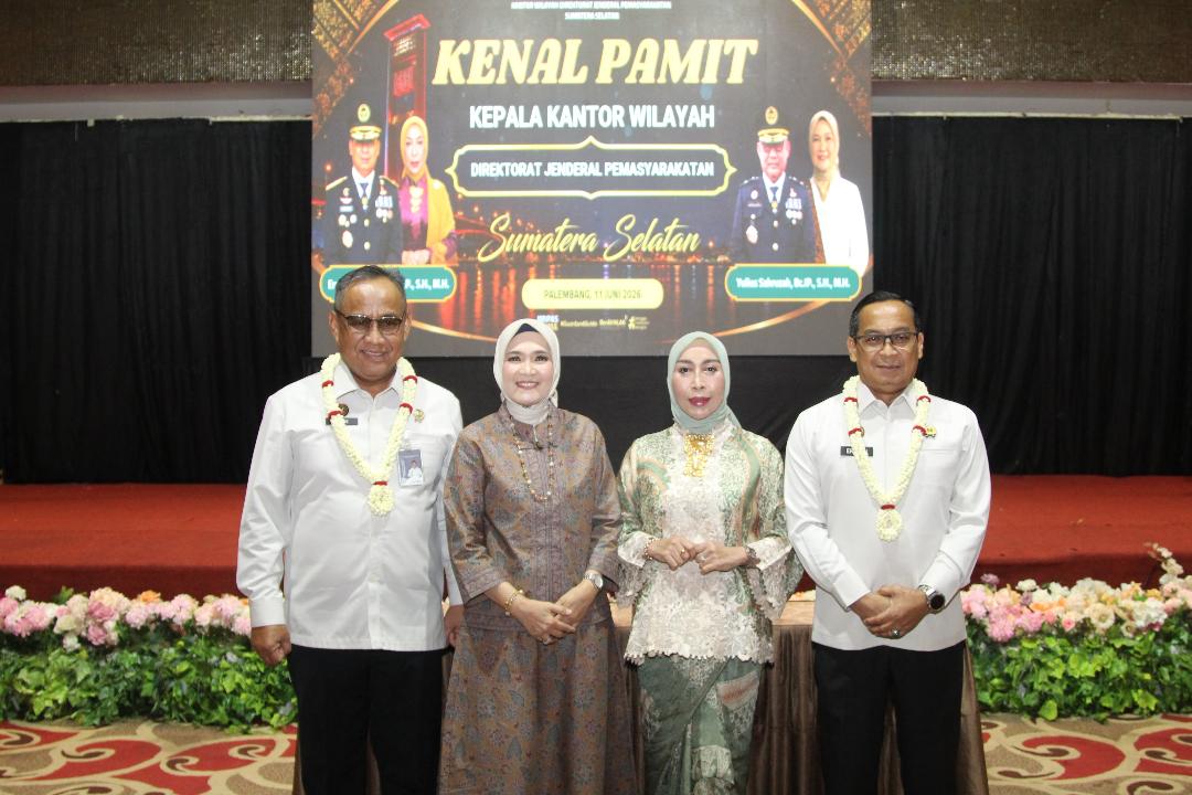 Kepala Rutan Kelas IIB Baturaja, Fitri Yady SH MSi, hadiri acara Kenal Pamit Kepala Kanwil Ditjen Pemasyarakatan Sumsel di Palembang. Foto dokumen Rutan Baturaja