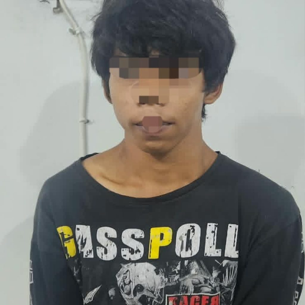 ANIAYA ANAK 1 Tersangka pelaku penganiaya anak kandung umur 3 bulan diamankan polisi, tersangka inisial YP (23) kini menjalani pemeriksaan polisi. Foto dokumen polisi