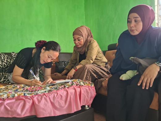 FPUSPA Sebimbing Sekundang Kabupaten OKU lakukan pendampingan Anak di bawah umur korban pencabulan. Foto dokumen FPUSPA OKU