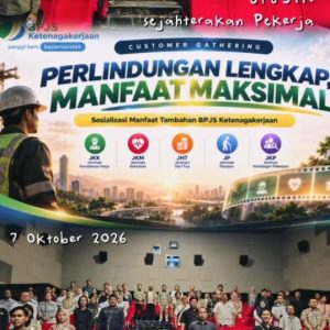 BPJS Ketenagakerjaan Kancab Baturaja gelar Customer Gathering bertema “Perlindungan Lengkap, Manfaat Maksimal”. Foto dokumen BPJS