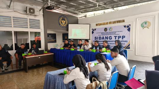 Rutan Kelas IIB Baturaja gelar sidang TPP. Foto dokumen Rutan Baturaja